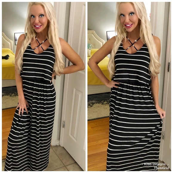❤️Stunning Super Soft Criss Cross Front Maxi Dress - Picture 2 of 3